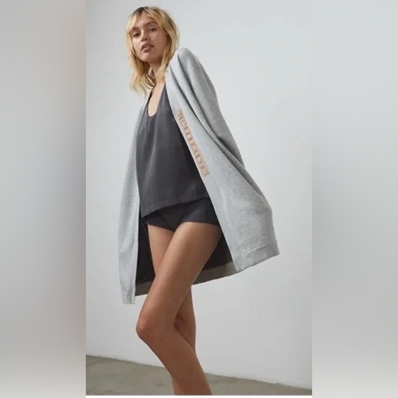 Lunya Cozy Cotton Silk Button Front Cardigan Mellow Grey Heather. Size XS/S - Picture 1 of 12